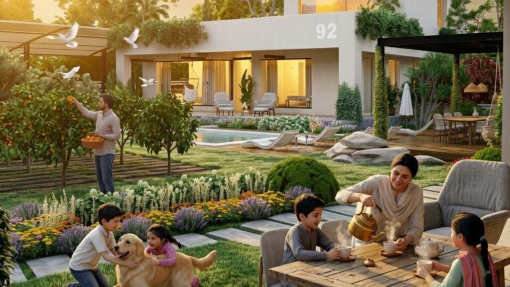 Farm-fresh vegetables and dairy produce grown inside 92 Farms Islamabad farmhouse community