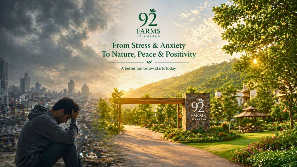 Farmhouses help reduce depression and anxiety at 92 Farms Islamabad Simly Dam Road
