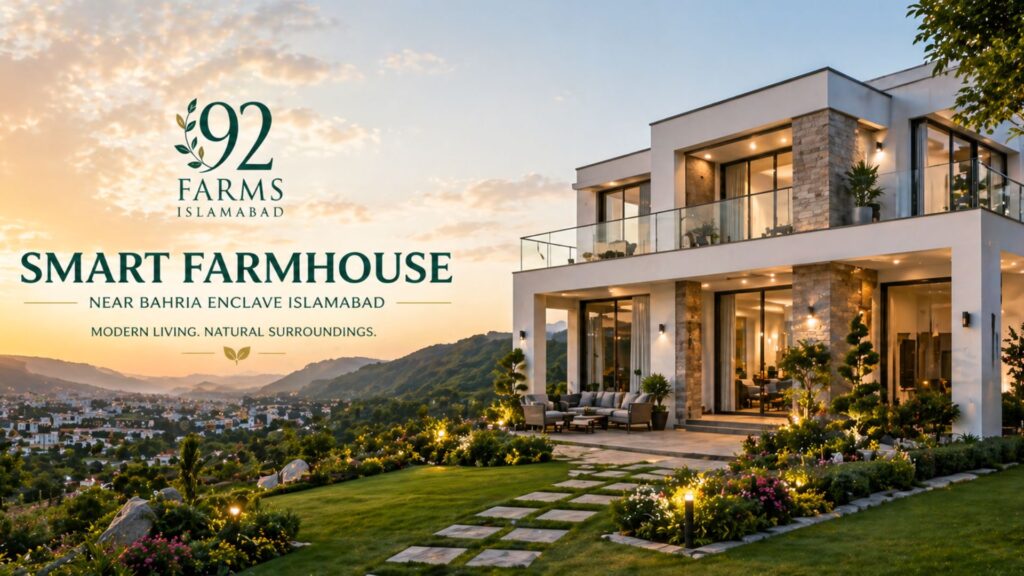 Farmhouse near Bahria Enclave Islamabad with quick access to modern amenities and city facilities