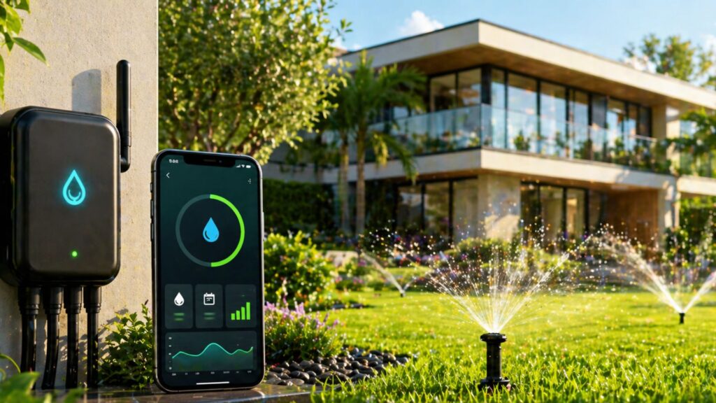 • Automated irrigation system in farmhouse for remote plant watering