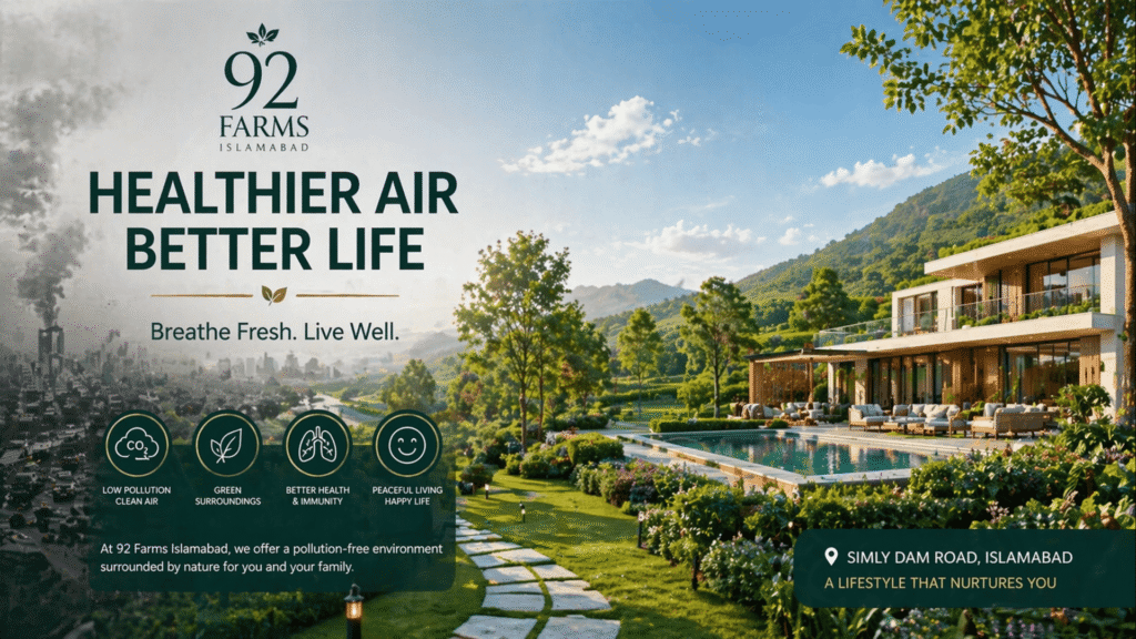Farmhouse living healthier than city life at 92 Farms Islamabad Simly Dam Road