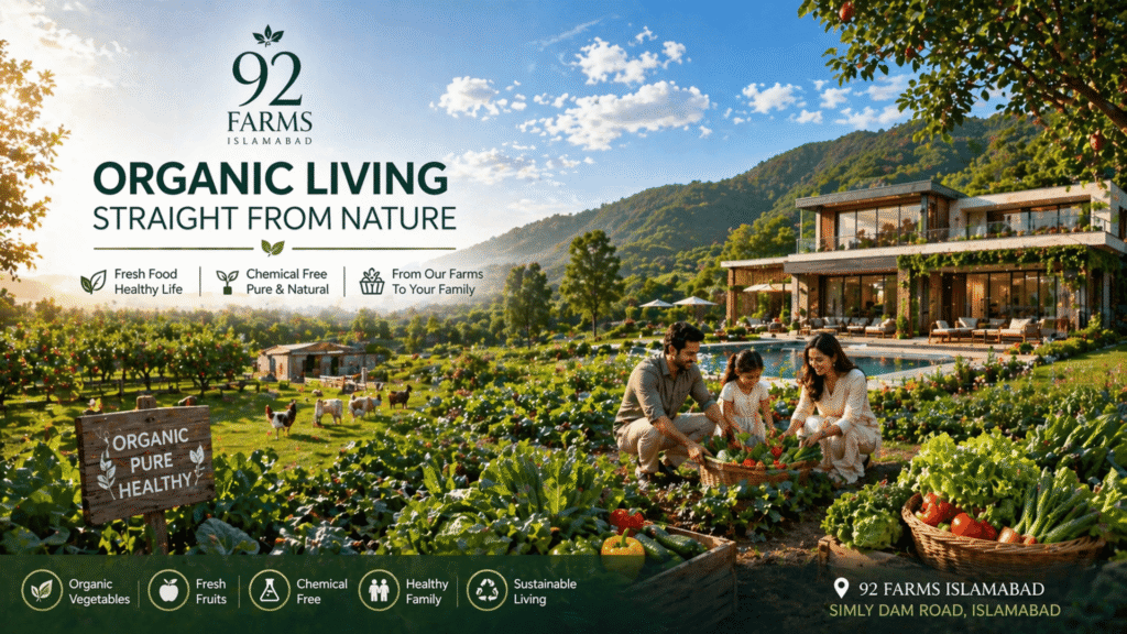 Organic food and farm to table living at 92 Farms healthier than city life
