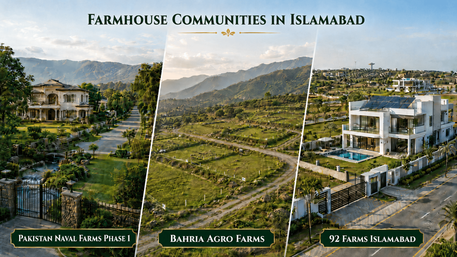 Comparison of Farmhouse Communities in Islamabad