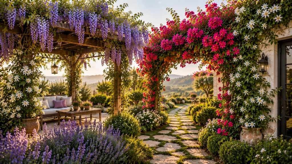 Beautiful flowering vines for outdoor farmhouse spaces