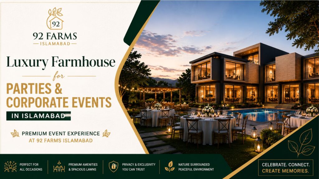 Luxury farmhouse for corporate events in Islamabad