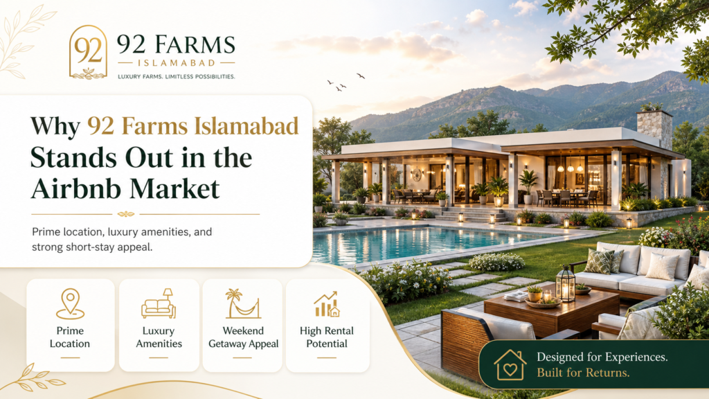 Scenic farmhouse Islamabad weekend rental destination
